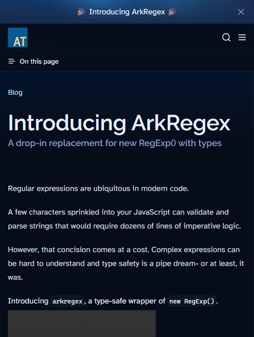 ArkRegex 官方公告:new RegExp() 的类型安全替代品