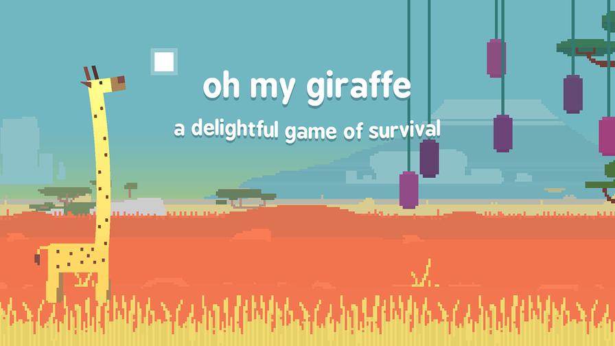LÖVE 官网 Games 板块的另一部作品《Oh My Giraffe》——一款像素风生存小游戏，展示了 LÖVE 在 2D 像素美术下的典型成品样貌